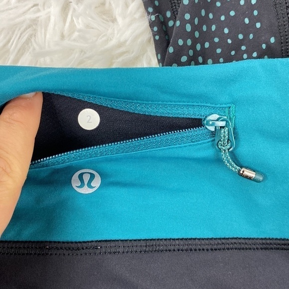 Lululemon Speed Tight IV *Lights Out Black / Forage Teal - Picture 7 of 7